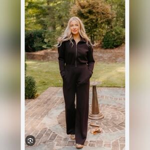 Spanx Air Essentials Wide Leg Jumpsuit Size PL